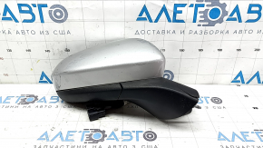 Right side mirror assembly for Ford Fusion mk5 19-20, 5 pins, BSM, heated, silver, cracked housing