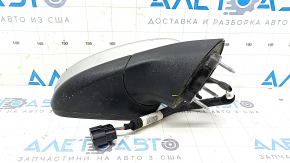 Right side mirror assembly for Ford Fusion mk5 19-20, 5 pins, BSM, heated, silver, cracked housing