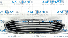 Radiator grille assembly with frame for Ford Fusion mk5 19-20, chrome, sand, broken mount