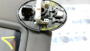 Left visor for Toyota Camry v40, gray, no hook, broken, needs cleaning