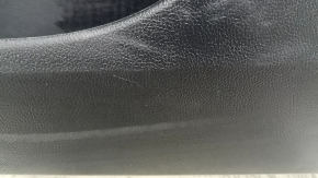 Front right door panel for Ford Fusion mk5 17-20, black with black cloth insert, leather armrest, gray molding, with handle, scratches