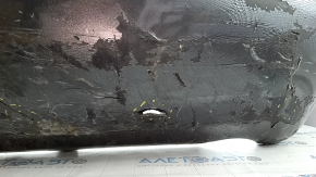 The rear bumper is bare, Toyota Camry v40 07-11 3.5 graphite 1G3, dented, with tears, broken fasteners, and scratches.