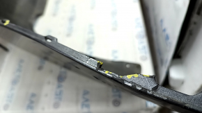 The rear bumper is bare, Toyota Camry v40 07-11 3.5 graphite 1G3, dented, with tears, broken fasteners, and scratches.