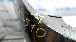 The rear bumper is bare, Toyota Camry v40 07-11 3.5 graphite 1G3, dented, with tears, broken fasteners, and scratches.