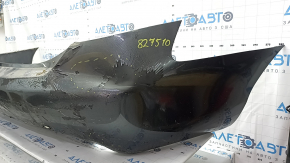 The rear bumper is bare, Toyota Camry v40 07-11 3.5 graphite 1G3, dented, with tears, broken fasteners, and scratches.