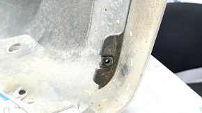 Front bumper, bare, Ford Fusion mk5 19-20, without parking sensors and tow hook, silver, scratches, cracked, crack in mount