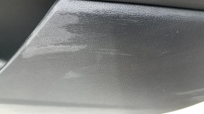 Door trim panel rear right Ford Fusion mk5 17-20 black with black cloth insert, leather armrest, molding gray structure, with handle, scratches