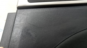 Door trim panel rear right Ford Fusion mk5 17-20 black with black cloth insert, leather armrest, molding gray structure, with handle, scratches