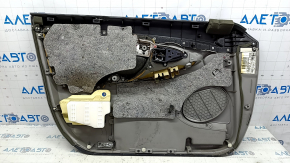 Toyota Camry v40 rear left door panel, gray, gray leather armrest, wood insert, whitened plastic, scratches, needs cleaning