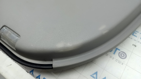 Toyota Camry v40 front right door panel, gray, gray leather armrest, wood insert, with handle, no controls, whitened plastic, scratches, needs cleaning
