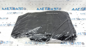 Set of floor mats for Mitsubishi Outlander 22-25, black cloth, 3 rows
