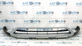 Mitsubishi Outlander 22-25 front bumper lip, black and gray, scratches, crack, crack in mount, broken mounts