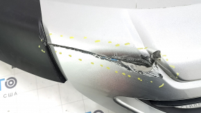 Mitsubishi Outlander 22-25 front bumper lip, black and gray, scratches, crack, crack in mount, broken mounts