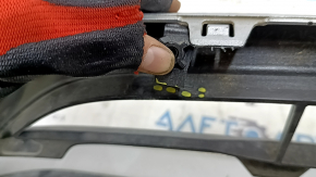 Mitsubishi Outlander 22-25 front bumper lip, black and gray, scratches, crack, crack in mount, broken mounts