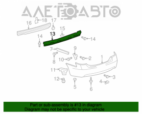 Toyota Camry v40 rear bumper absorber, plastic, cracked