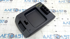 Mitsubishi Outlander 22-25 leather armrest, black with gray stitching, broken fasteners