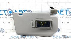 Right visor for Mitsubishi Outlander 22-25, gray, without hook, with backlight