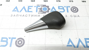 Gear knob for Toyota Camry v40 07-11, gray leather, light wood insert, scratches