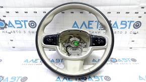 Steering wheel bare Volvo XC90 16-22 leather gray, with buttons, heated, without petals, scratches, worn, for dry cleaning