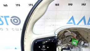 Steering wheel bare Volvo XC90 16-22 leather gray, with buttons, heated, without petals, scratches, worn, for dry cleaning
