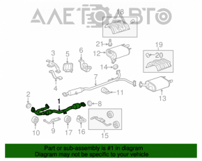 Toyota Camry v40 3.5 exhaust pipe without catalytic converter, mesh torn, rusty