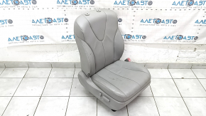 Passenger seat Toyota Camry v40 07-09 without airbag, gray leather, electric, heated, without headrest, cracked, needs dry cleaning, dented, whitened plastic, scratches