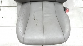 Passenger seat Toyota Camry v40 07-09 without airbag, gray leather, electric, heated, without headrest, cracked, needs dry cleaning, dented, whitened plastic, scratches