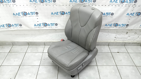 Driver's seat for Toyota Camry v40 07-09 with airbag, gray leather, electric, heated, without headrest, cracked, needs dry cleaning, dented, whitened plastic, scratches