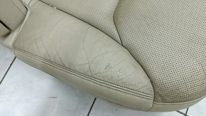 Rear row of seats, 2nd row, right, Mazda CX-9 16-17, beige perforated leather, without headrest, wrinkled, dry cleanable,