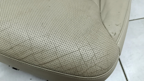Rear row of seats, 2nd row, right, Mazda CX-9 16-17, beige perforated leather, without headrest, wrinkled, dry cleanable,