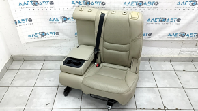 Rear seats, 2nd row, left, Mazda CX-9 16-17, beige perforated leather, with belt, without headrests, wrinkled, dry-cleanable