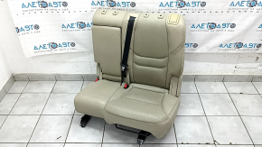 Rear seats, 2nd row, left, Mazda CX-9 16-17, beige perforated leather, with belt, without headrests, wrinkled, dry-cleanable