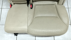 Rear seats, 2nd row, left, Mazda CX-9 16-17, beige perforated leather, with belt, without headrests, wrinkled, dry-cleanable