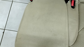 Rear seats, 2nd row, left, Mazda CX-9 16-17, beige perforated leather, with belt, without headrests, wrinkled, dry-cleanable