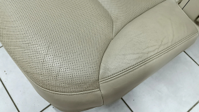 Rear seats, 2nd row, left, Mazda CX-9 16-17, beige perforated leather, with belt, without headrests, wrinkled, dry-cleanable
