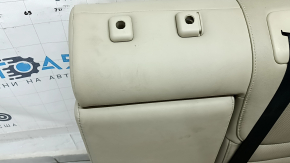 Rear seats, 2nd row, left, Mazda CX-9 16-17, beige perforated leather, with belt, without headrests, wrinkled, dry-cleanable