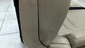 Rear seats, 2nd row, left, Mazda CX-9 16-17, beige perforated leather, with belt, without headrests, wrinkled, dry-cleanable