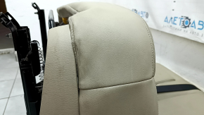 Rear seats, 2nd row, left, Mazda CX-9 16-17, beige perforated leather, with belt, without headrests, wrinkled, dry-cleanable