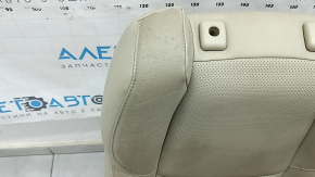 Mazda CX-9 16-17 driver's seat without airbag, electric, heated, beige perforated leather, without headrest, dented, cracked, dry-cleanable