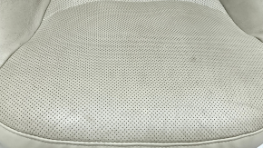 Mazda CX-9 16-17 passenger seat without airbag, electric, heated, beige perforated leather, without headrest, dented, dry-cleanable