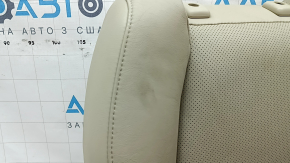Mazda CX-9 16-17 passenger seat without airbag, electric, heated, beige perforated leather, without headrest, dented, dry-cleanable
