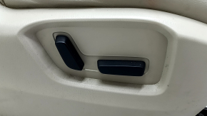 Mazda CX-9 16-17 passenger seat without airbag, electric, heated, beige perforated leather, without headrest, dented, dry-cleanable