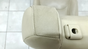 Mazda CX-9 16-17 passenger seat without airbag, electric, heated, beige perforated leather, without headrest, dented, dry-cleanable