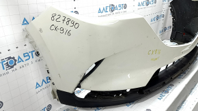 Front bumper, bare, Mazda CX-9 16-23, Taiwan, CHL, without parking sensors, white, crack, scratches