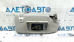 Right visor for Ford Edge 15-24, gray, with backlight, without hook