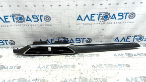 Right front panel trim with deflectors for Mazda CX-9 16-23, gray with chrome, scratches