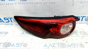 Mazda CX-9 16-23 left outer fender light, no wiring, missing fragment, broken fasteners, broken housing, scratches