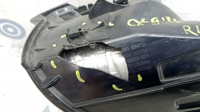 Mazda CX-9 16-23 left outer fender light, no wiring, missing fragment, broken fasteners, broken housing, scratches