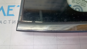 Rear left window glass, blind, Nissan Rogue 14-20, scratches on chrome, scratches on glass