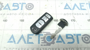 Mazda CX-9 16-20 smart key, 4 buttons, chrome chip, scratches